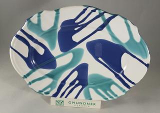 Gmundner Keramik-Platte oval barock 25 cm